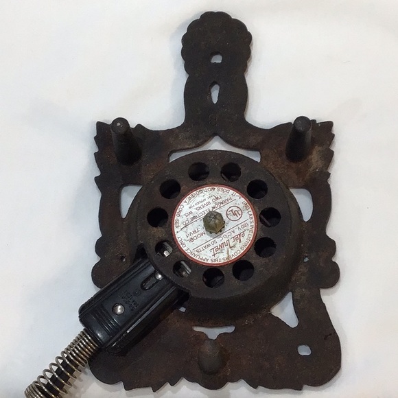 Antique Cast Iron Electric Trivet Works Perfectly! - Picture 4 of 13